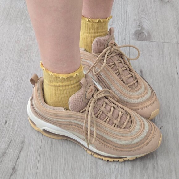 Nike | Air Max 97 Premium Particle neutral beige sporty low-top sneakers | WMS 8 - Picture 1 of 10
